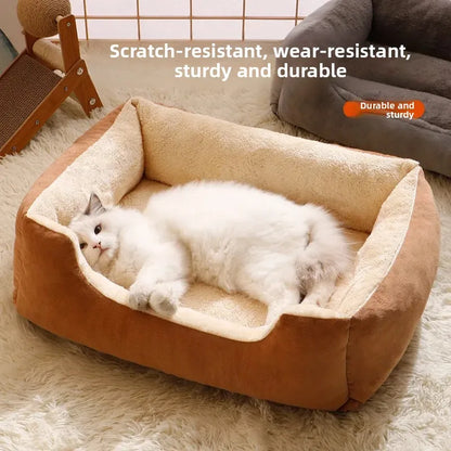 Winter Warm Pet Bed Small Medium Dog Cat Bed Teddy Comfortable Mat All Season Use