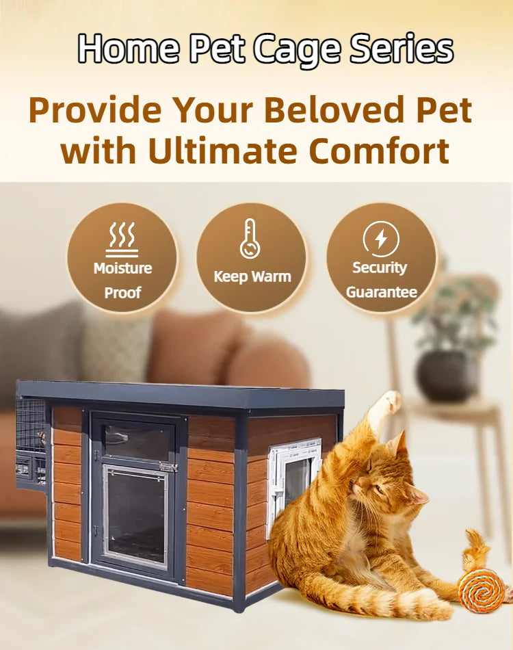 Weatherproof Eco Friendly Outdoor Dog House S M L Size Choices Durable Pet Shelter For Patio Garden