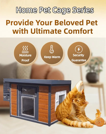 Weatherproof Eco Friendly Outdoor Dog House S M L Size Choices Durable Pet Shelter For Patio Garden