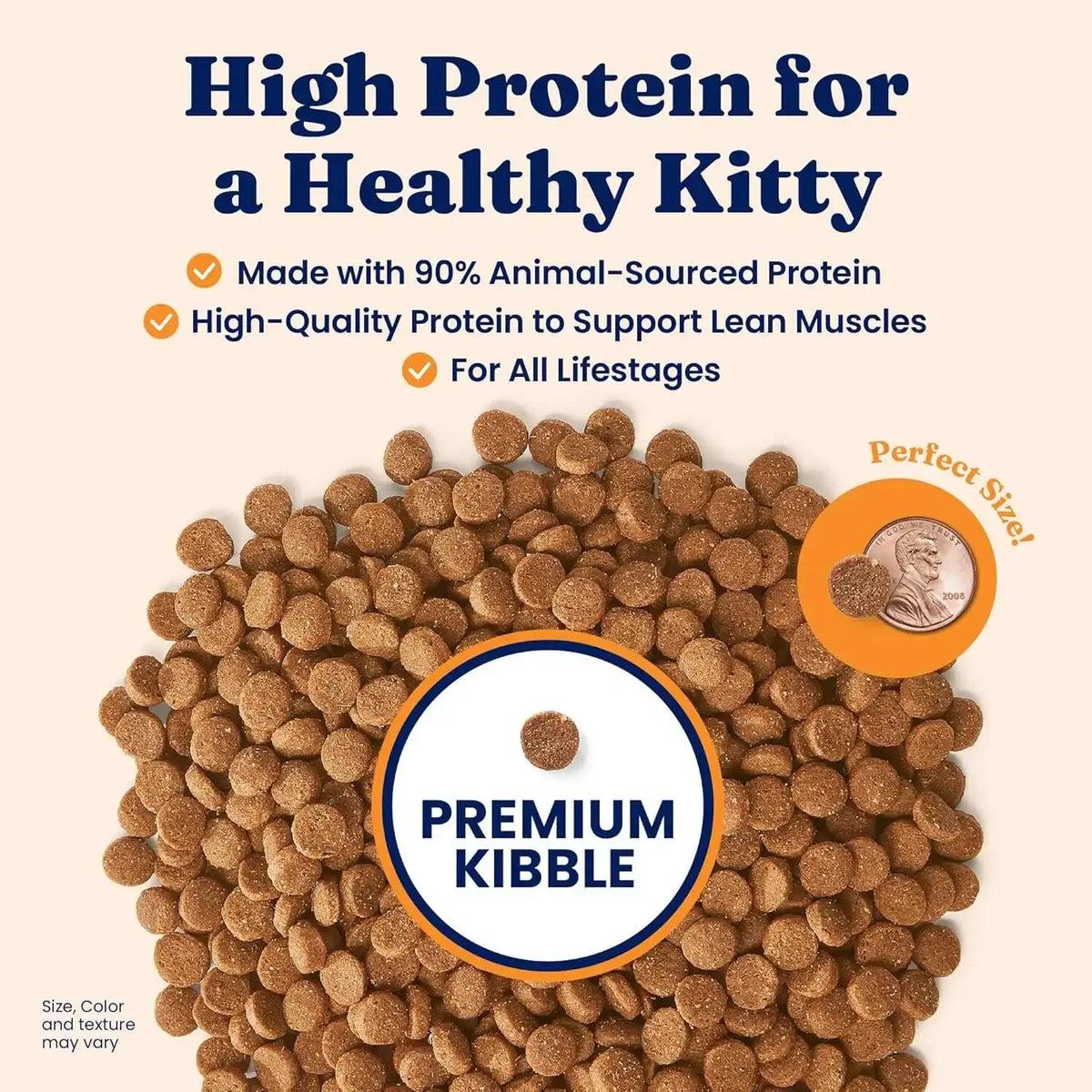 Premium High Protein Dry Cat Food Grain Free Gluten Free Nutritional Kibble with Omega 3 Fatty Acids Healthy Feline Diet Pet Nutrition Complete Balanced Daily Feed for Adult Cats Kittens Pet Care Supplies