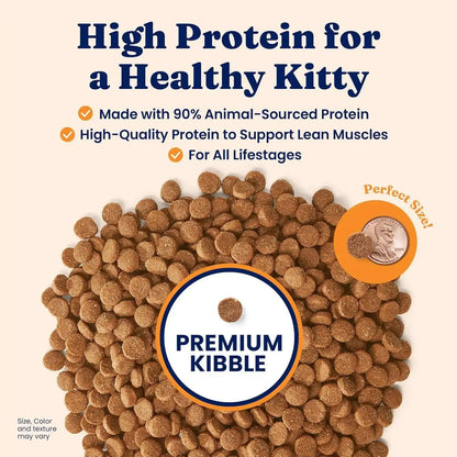 Premium High Protein Dry Cat Food Grain Free Gluten Free Nutritional Kibble with Omega 3 Fatty Acids Healthy Feline Diet Pet Nutrition Complete Balanced Daily Feed for Adult Cats Kittens Pet Care Supplies