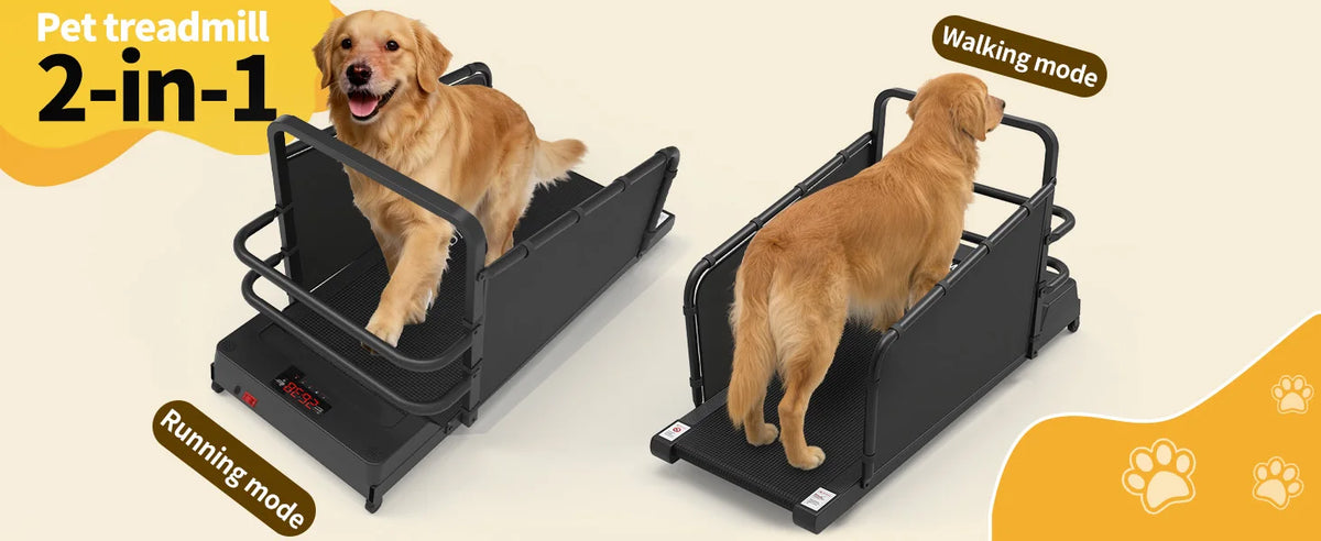 Dog Treadmill for Large Dogs, Adjustable Speed 1-8km/h Pet Running Machine with LED Display, Quiet Indoor Dog Exercise Equipment for Home Training, Track Time Distance Calories Burned