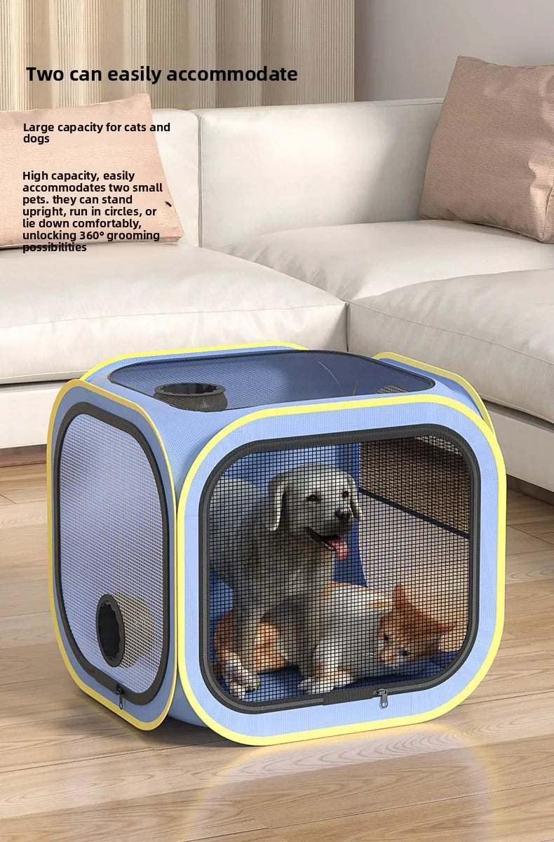 Pet Drying Box Cat Bath Blow Anti-escape Artifact for Puppies and Dogs Blow Drying Bag Household Water Dryer Portable Cat Cage