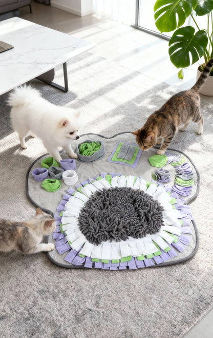 Pet Snuffle Mat for Dogs Cats Interactive Feeding Mat Slow Feeder Nose Work Training Toy Stress Relief Encourage Natural Foragin