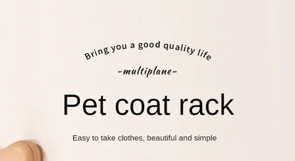 Pet floor hanger dog wardrobe solid wood puppy cat wardrobe coat rack dog hanger small clothes storage rack