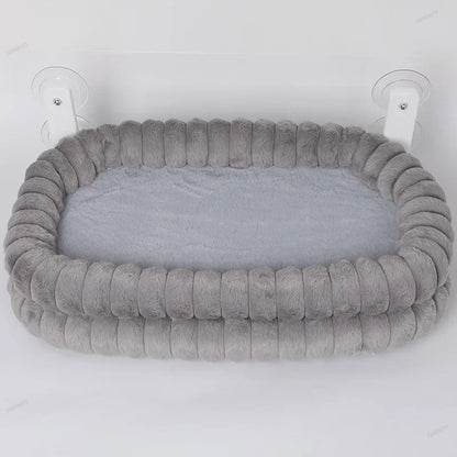 Strong Suction Cups Cat Window Hammock Winter Warm Soft Double-Sided Plush Non-Slip Hanging Cat Sleeping Pad Indoor Pet Supplies