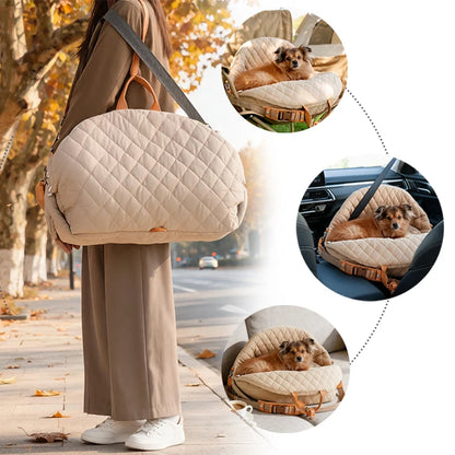 Multifunctional Pet Carrier: Handheld, 3-in-1, Car-Compatible Dog and Cat Bag, Portable Crossbody for Outings