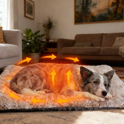 Winter Self-Heating Pet Pad Blanket for Dogs Cats, No Electricity Thermal Mat with Anti-Slip BottomWarm Cushion for Puppy Kitten