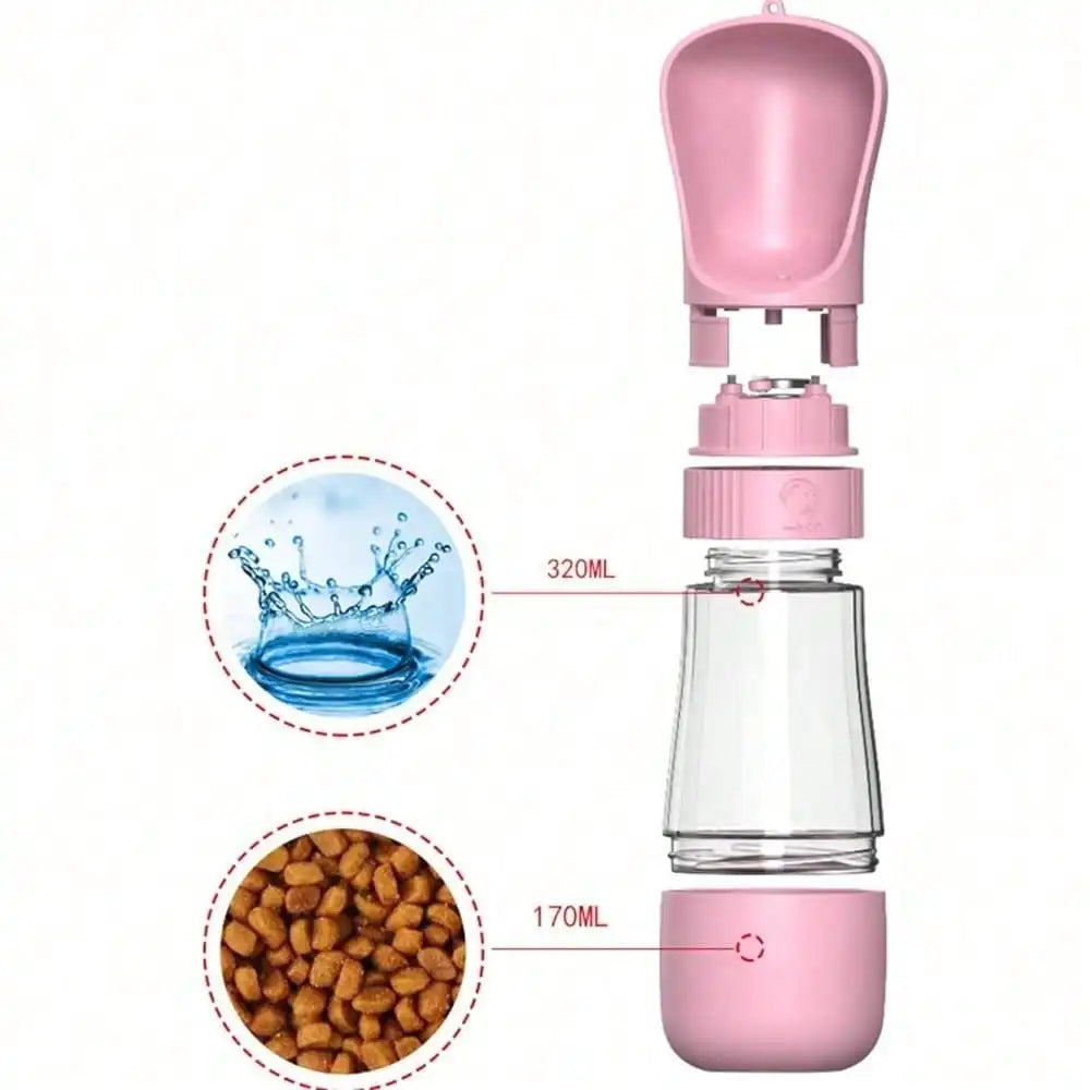 Snout & Pounce™ 3-in-1 Travel Water Bottle