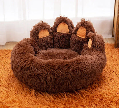 Fluffy Dog Bed Winter Warm Large Pet Products Small Sofa Baskets Pets Kennel Mat Puppy Cats Supplies Basket Blanket Accessories