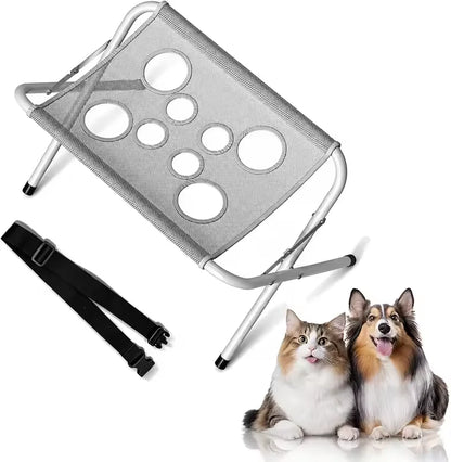 Pet Dog Bath Hammock Cat Shower Grooming Table Hammock with Foldable Stand Breathable Mesh Bathing Drying Table for Nail Trimmin