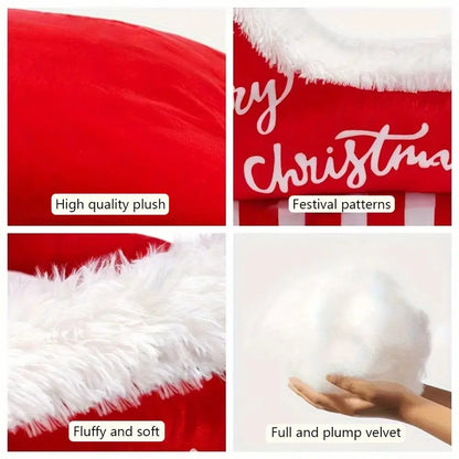 Cozy Christmas Sleigh Pet Bed Removable Washable Cat Dog Nest Non-Slip Bottom Pet Warm Sofa Cat Dog