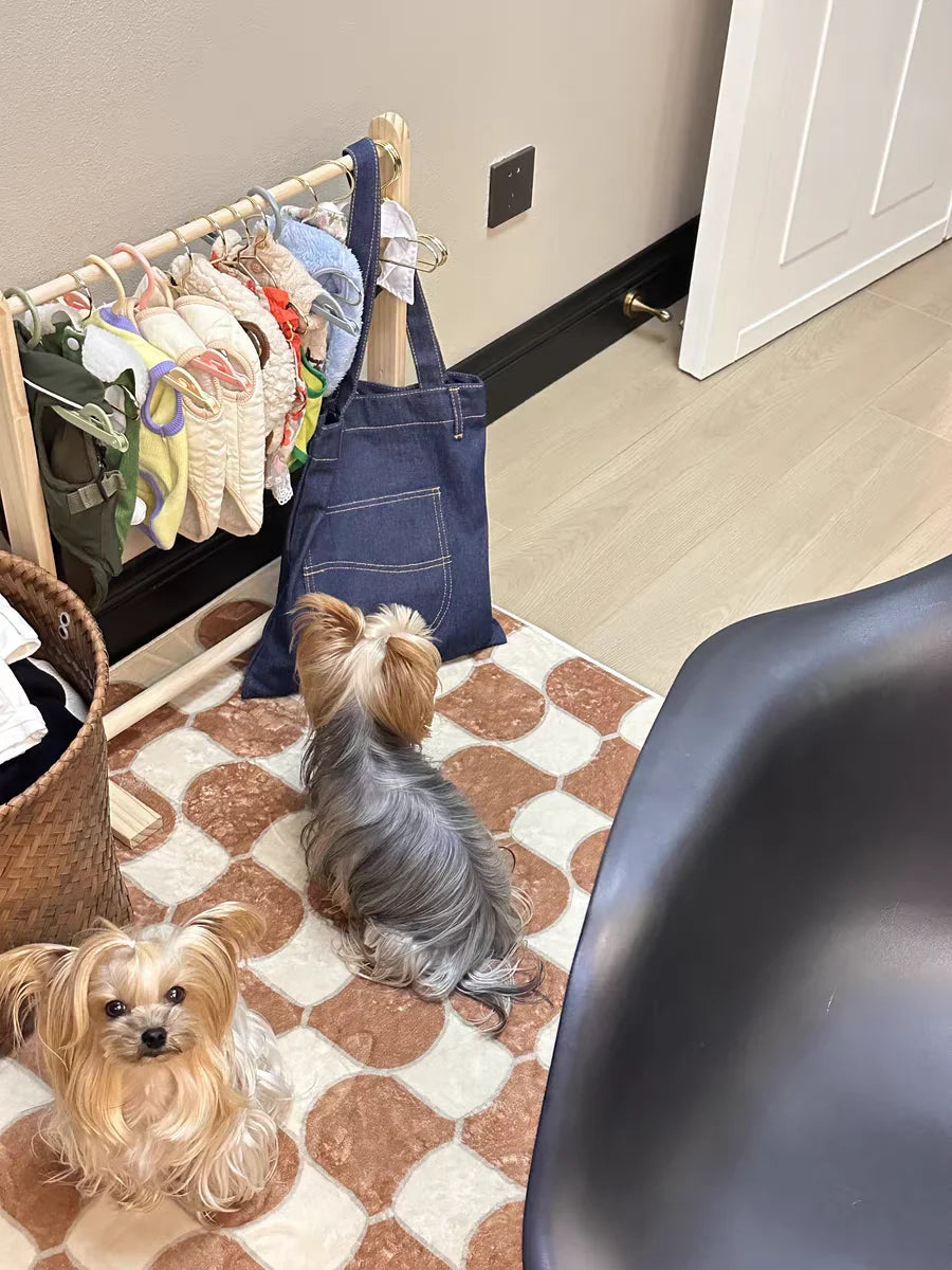 Pet floor hanger dog wardrobe solid wood puppy cat wardrobe coat rack dog hanger small clothes storage rack