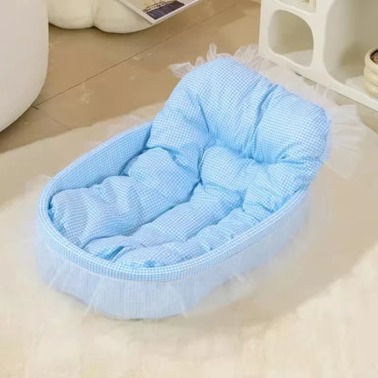 1Pcs Lovely Princess Style Pet Bed Four Seasons Universal Non-stick Cushion Sofa Mat for Small Medium Cats Dogs Daily Pet Suppli