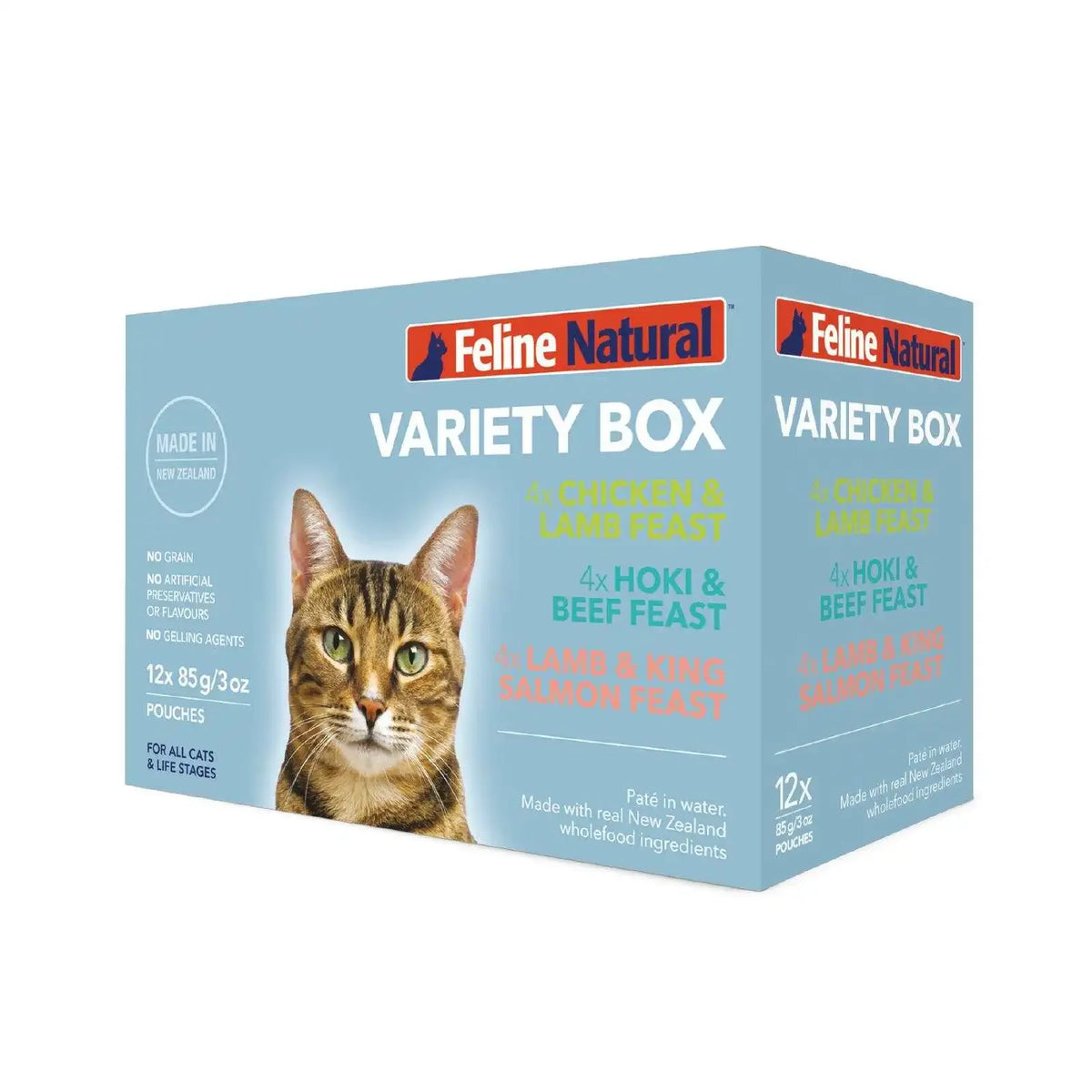 Grain-Free Wet Cat Food Pâté Pouches 12-Pack 3oz Salmon Beef Chicken Variety Single Serve Pet Food Treats High Palatability Hydrating Meal with Sunflower Oil Dried Kelp Daily Nutrition Cat Supplies