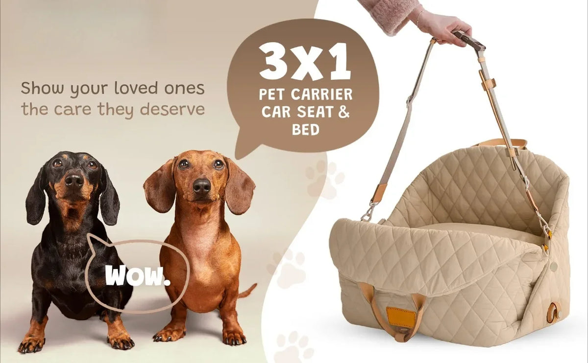 Multifunctional Pet Carrier: Handheld, 3-in-1, Car-Compatible Dog and Cat Bag, Portable Crossbody for Outings